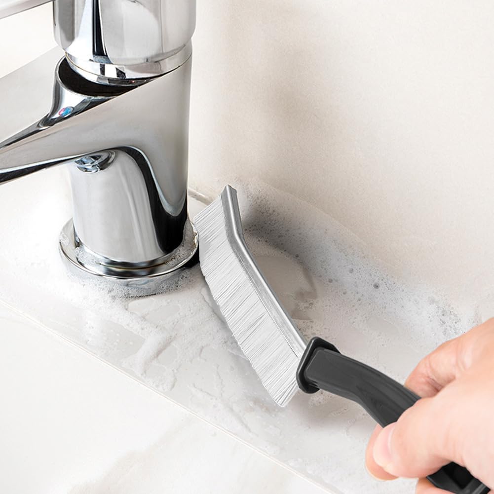 YunHan Çok Fonksiyonlu Temizleme Fırçası, Sert Kıllı Köşe Temizleme Fırçası, Pencere oluğu Temizleme Fırçası, Köşe Temizleme Fırçası, Derz Temizleyici, Banyo, Mutfak (4)