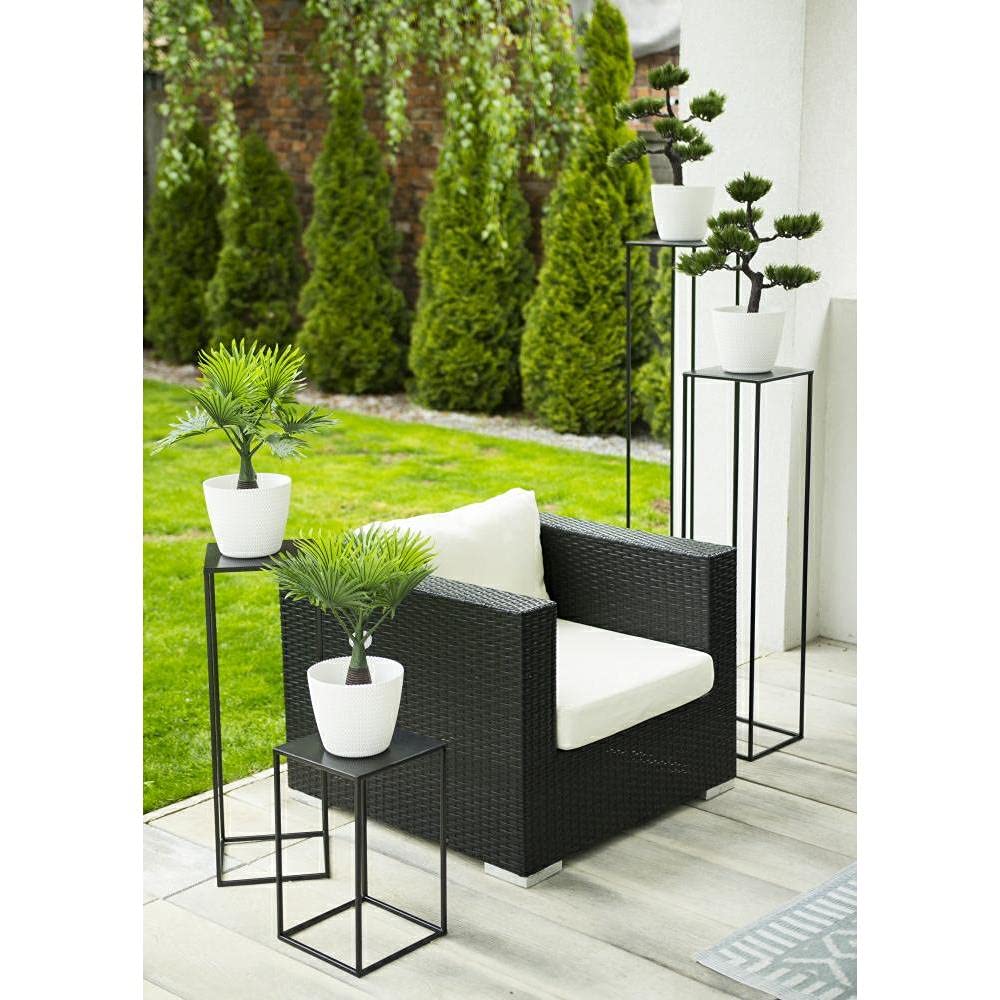 Loft Support à Fleurs Moderne en métal 70 cm Noir