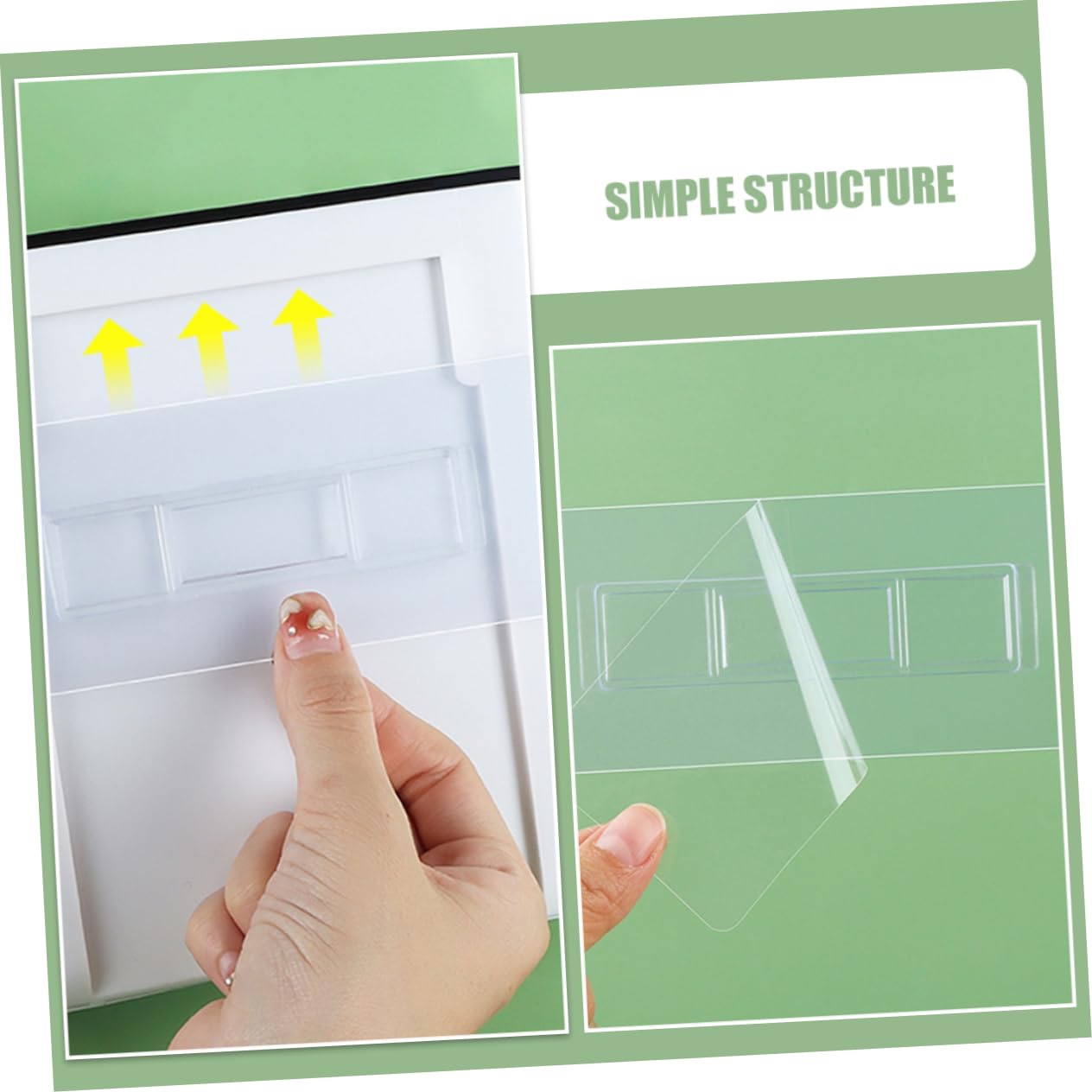 Cabilock 100piezas Ganchos Adhesivos Transparentes Para Pared Soporte De Estante Autoadhesivo Para Baño y Instalación