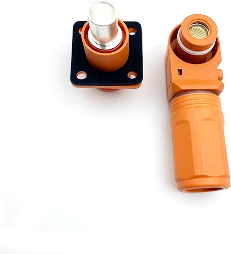 Miniatura 9 de 1 juego de conectores de almacenamiento de energía de batería, 200 A 50 mm de alta corriente, terminal de enchufe rápido naranja de ángulo recto,
