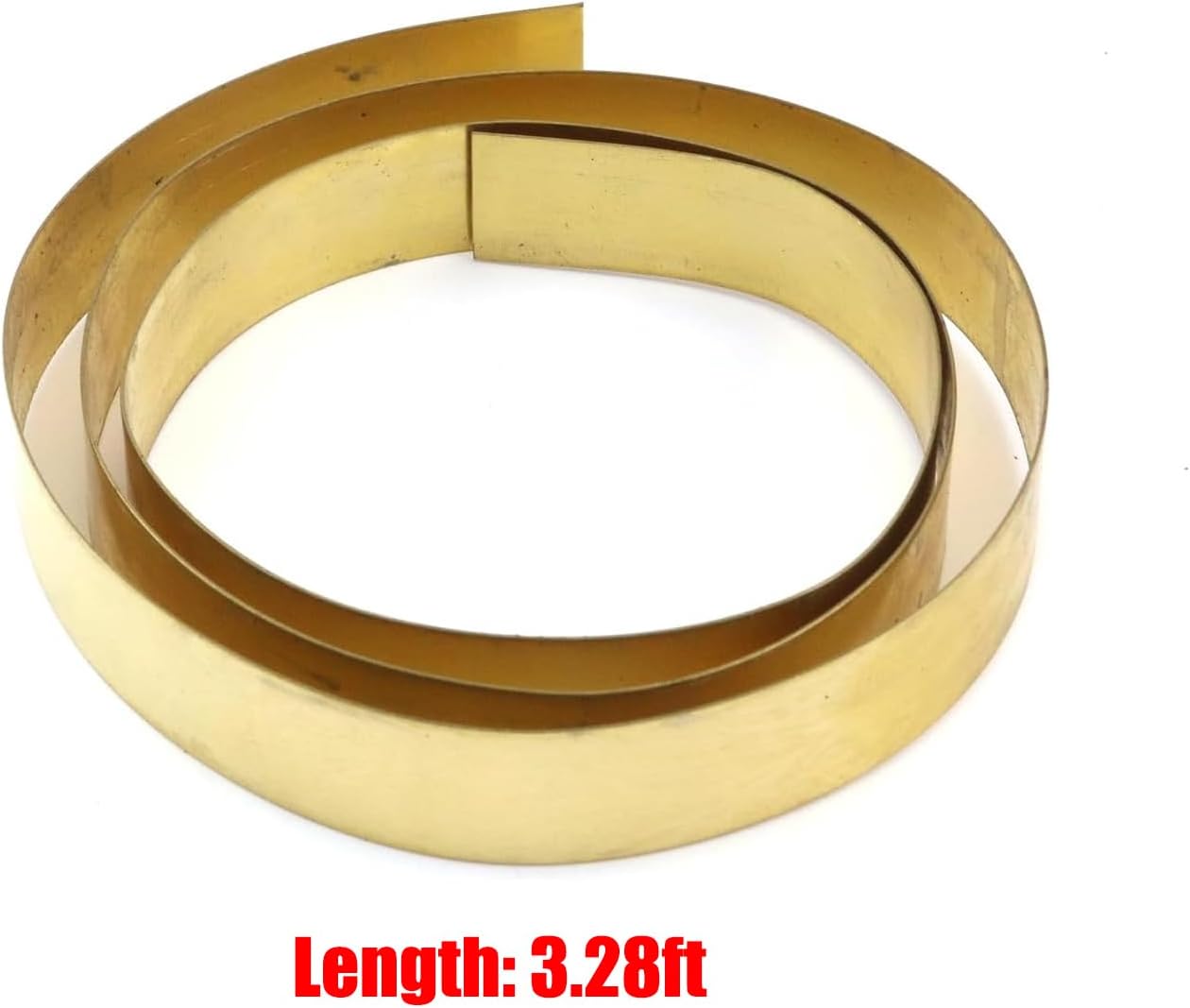 MY MIRONEY 3.28Ft Long Brass Sheet Roll 0.02" Thickness Metal Foil Plate Hardware Brass Plate, 0.79" Width