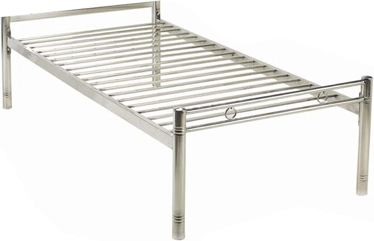 S. K. MODERN ART Pure Stainless Steel Bed Frame Without Mattress (5 X 6 Feet, Divan Bed 2)