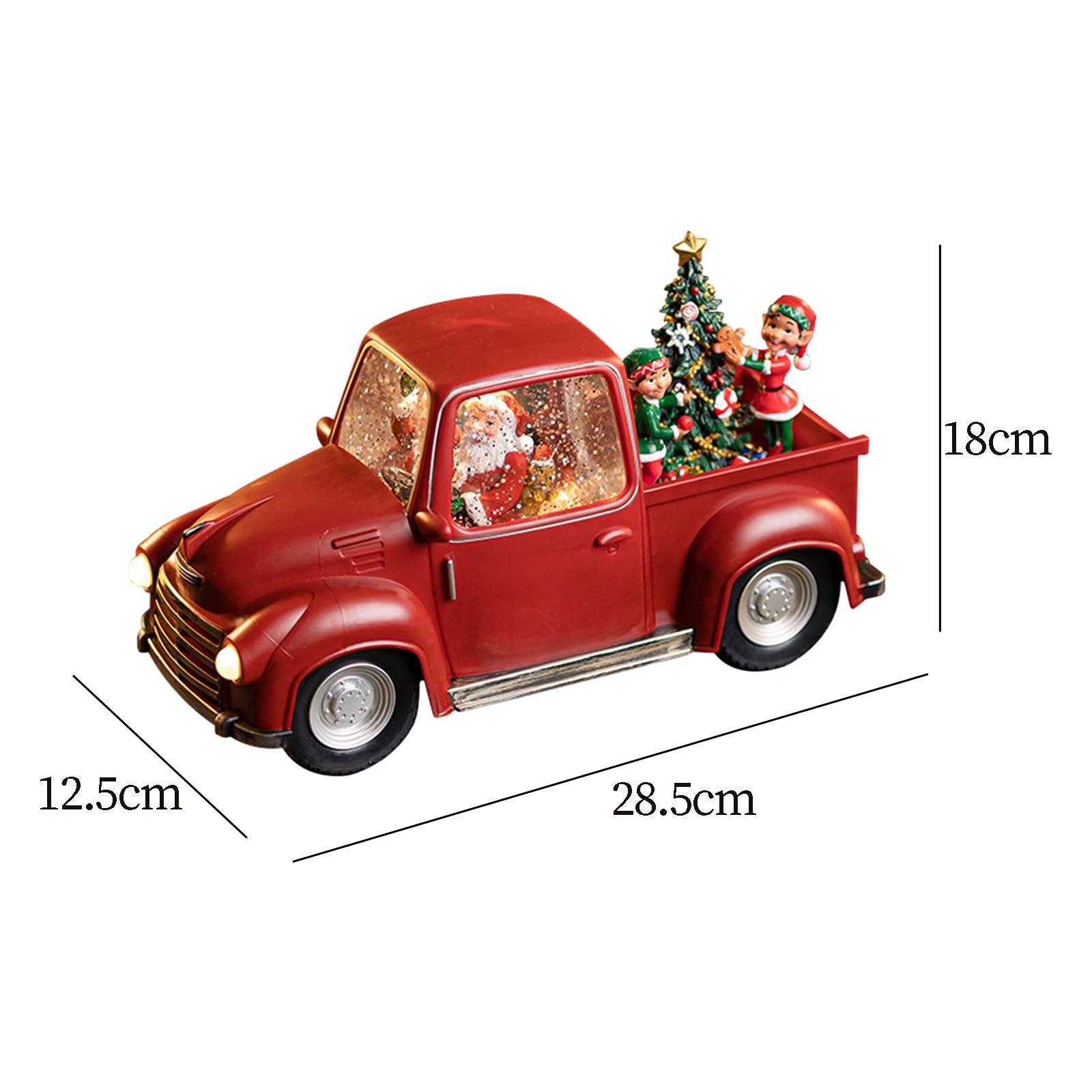 Décoration de Table de Noël, Camion du Père Noël Miniature, Boule à Neige Musicale, Cadeau D'intérieur pour La Maison Ou Le Bureau, StyleB