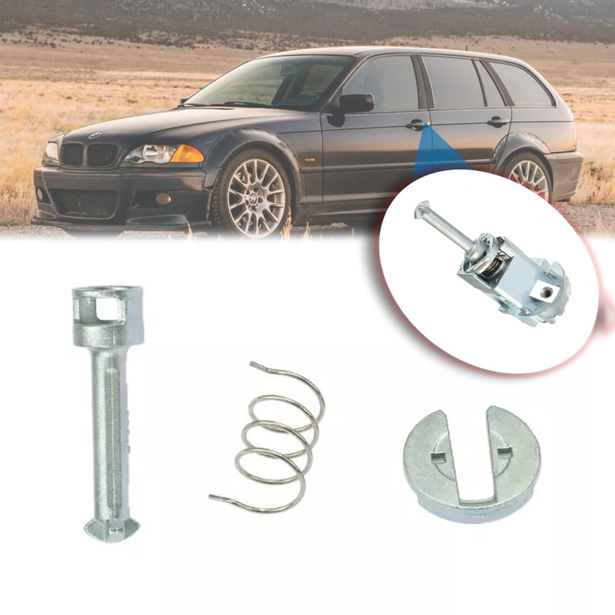 Zamek do drzwi, cylinder do drzwi, zestaw naprawczy cylinder zamka drzwi, cylinder, części zamienne przód lewy prawy do serii 3 E46 Sedan Touring Coupe Cabrio 19908-2005 51218244049