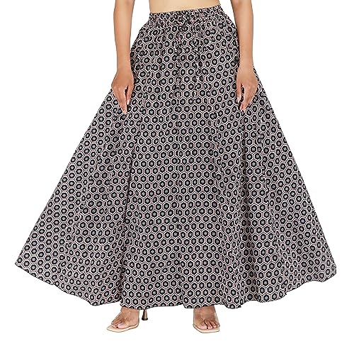 Image of Sttoffa Cotton Printed Women Wear Maxi Long Skirt 40 inch inch Full Length
