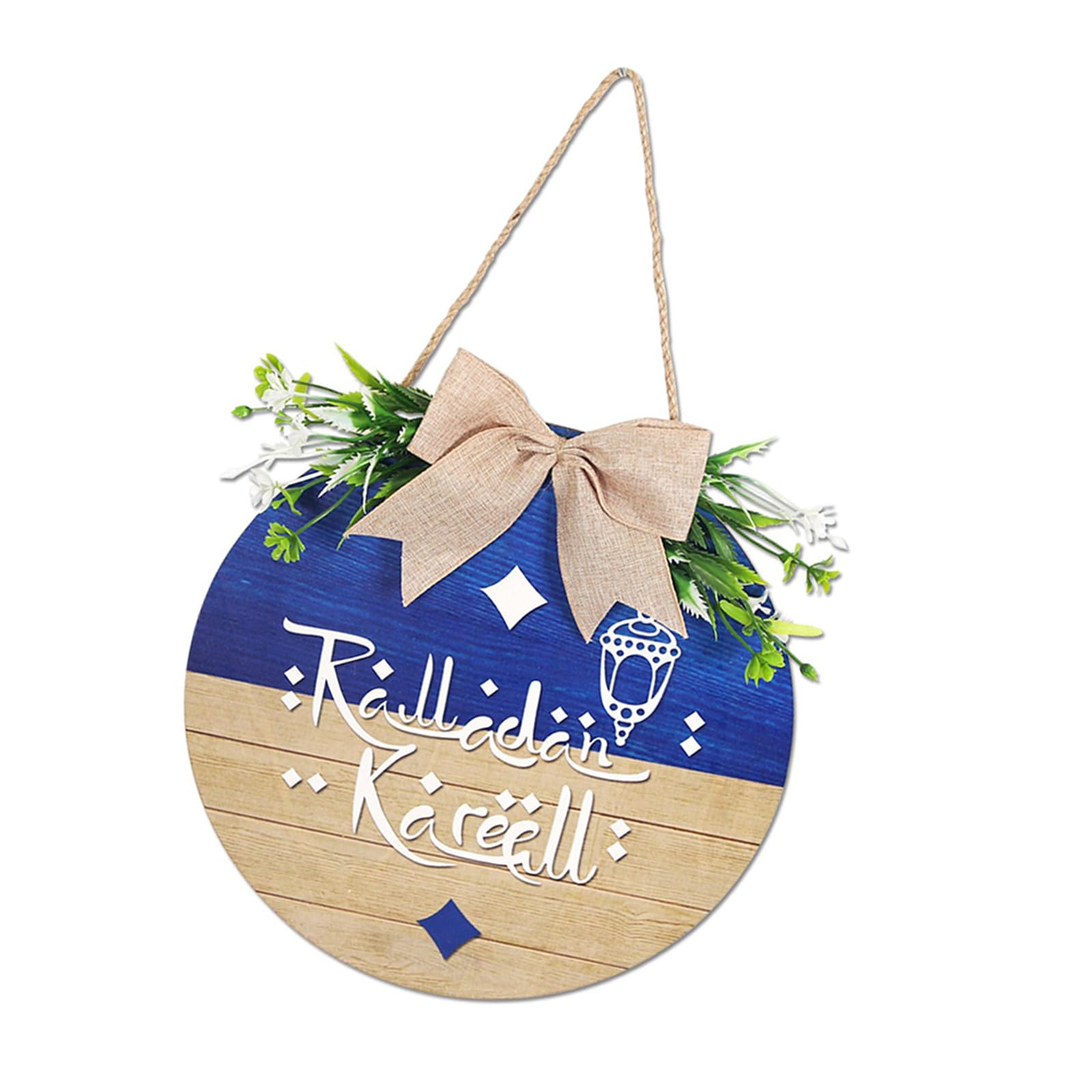 Xinsheinelry Wooden Welcome Sign Middle Eastern Door Wall Hanging Decoration for Front Door Mantel Wall Festival Decoration Wooden Welcome