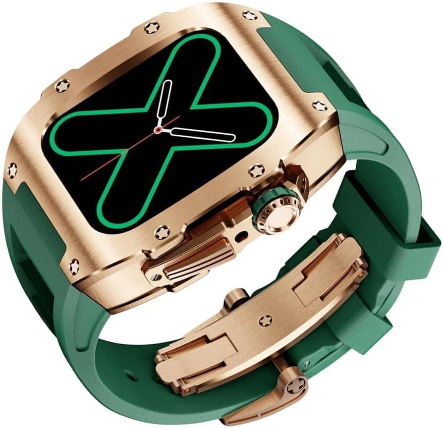Bracelet Apple Watch titane GUMMMY : kit de modification luxe et boîtier métal ultra résistant