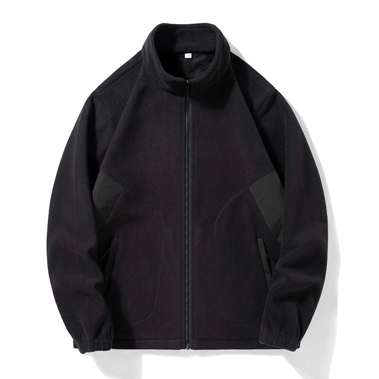 Cazadora Hombre Invierno - Chaqueta Polar de Exterior para Hombre y Mujer, con Cuello Alto, para Clima frío, Informal, con Cremallera