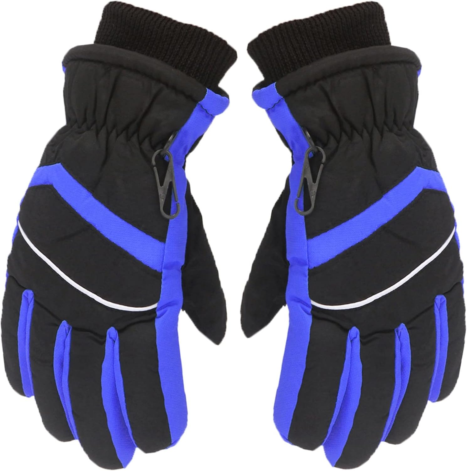 Kids Thicken Skiing Mittens Waterproof Winter Snow Gloves Long Cuff for Toddler Boys Girls Snow Ski Snowboard Gloves (Blue, One Size): Clothing, Shoes & Jewelry