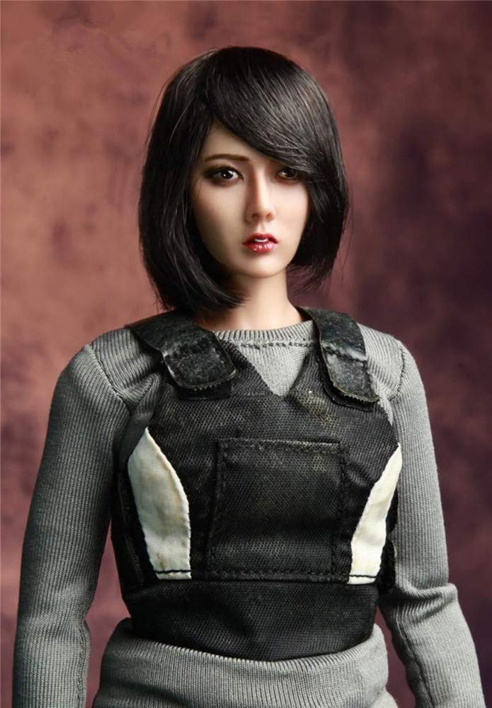 HiPlay Testa Scolpita Per Action Figure 1/6 - Ragazza Affascinante Per TBLeague/JIAOUDOLL (B)