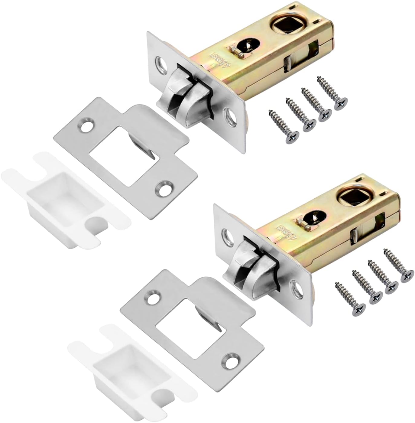 2 Sets 45mm Bolt Through Tubular Latch, Tubular Mortice Latch with