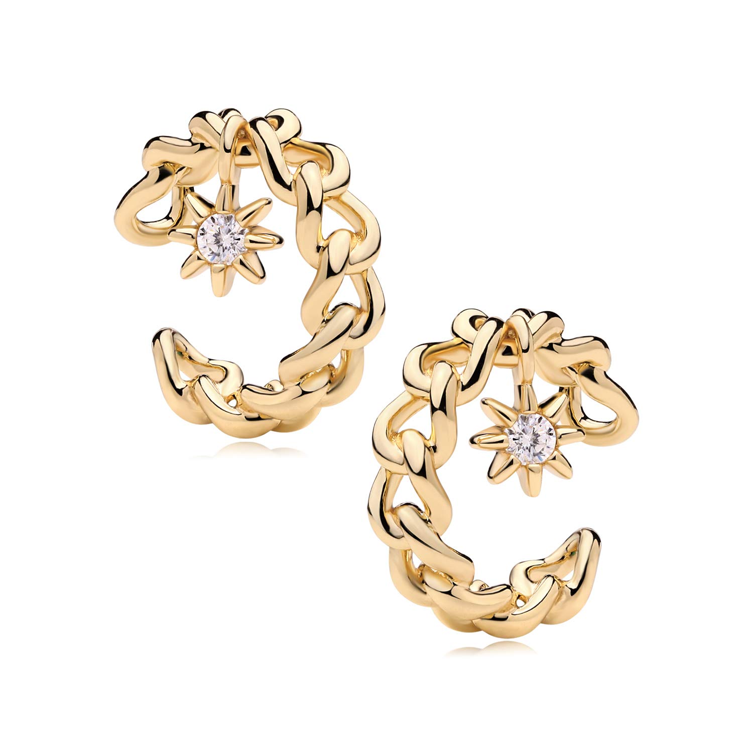 MYEARS Women Ear Cuff Earring Gold Non Pierced Ear Cartilage Clip on Wrap Hoop 14K Gold Filled Tiny Boho Beach Simple Minimalist Delicate Handmade