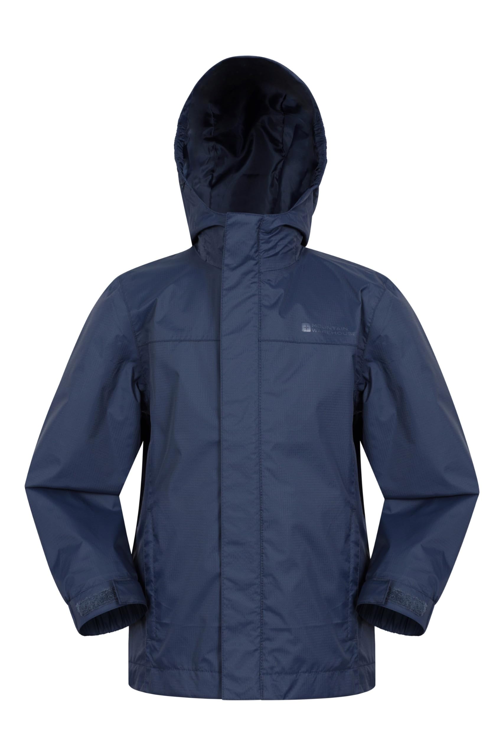 Mountain Warehouse Girls Navy Torrent Kids Waterproof Rain Jacket - Taped Seams Raincoat, Lightweight, Breathable, & Boys Rainwear -For Autumn, Winter, Wet Weather Kids Size 11-12 Years