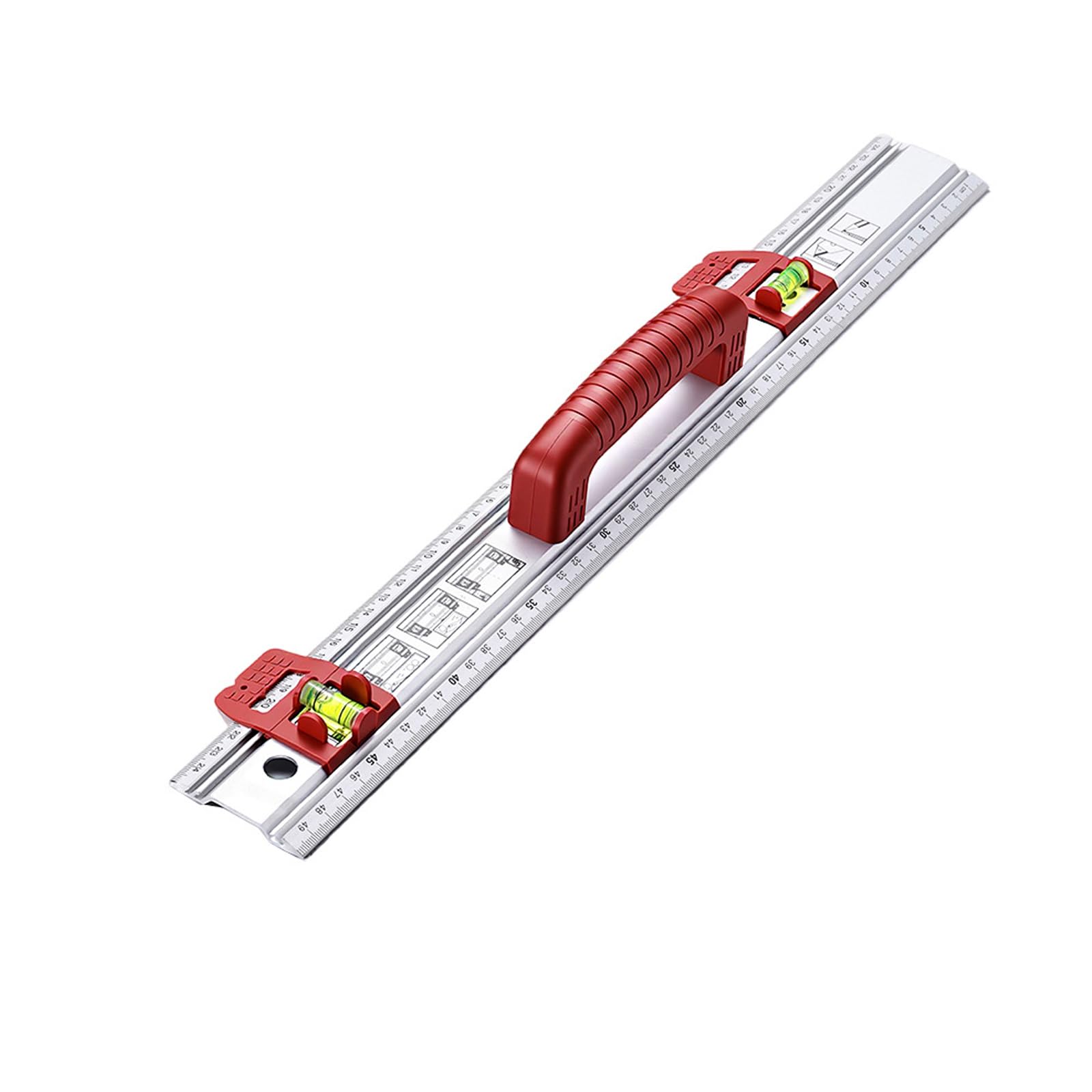 Limtula Cutting And Marking Ruler Aluminum Leveling Tool With Easy Read Scale For Home Improvement And Diyer Projects Metal Ruler