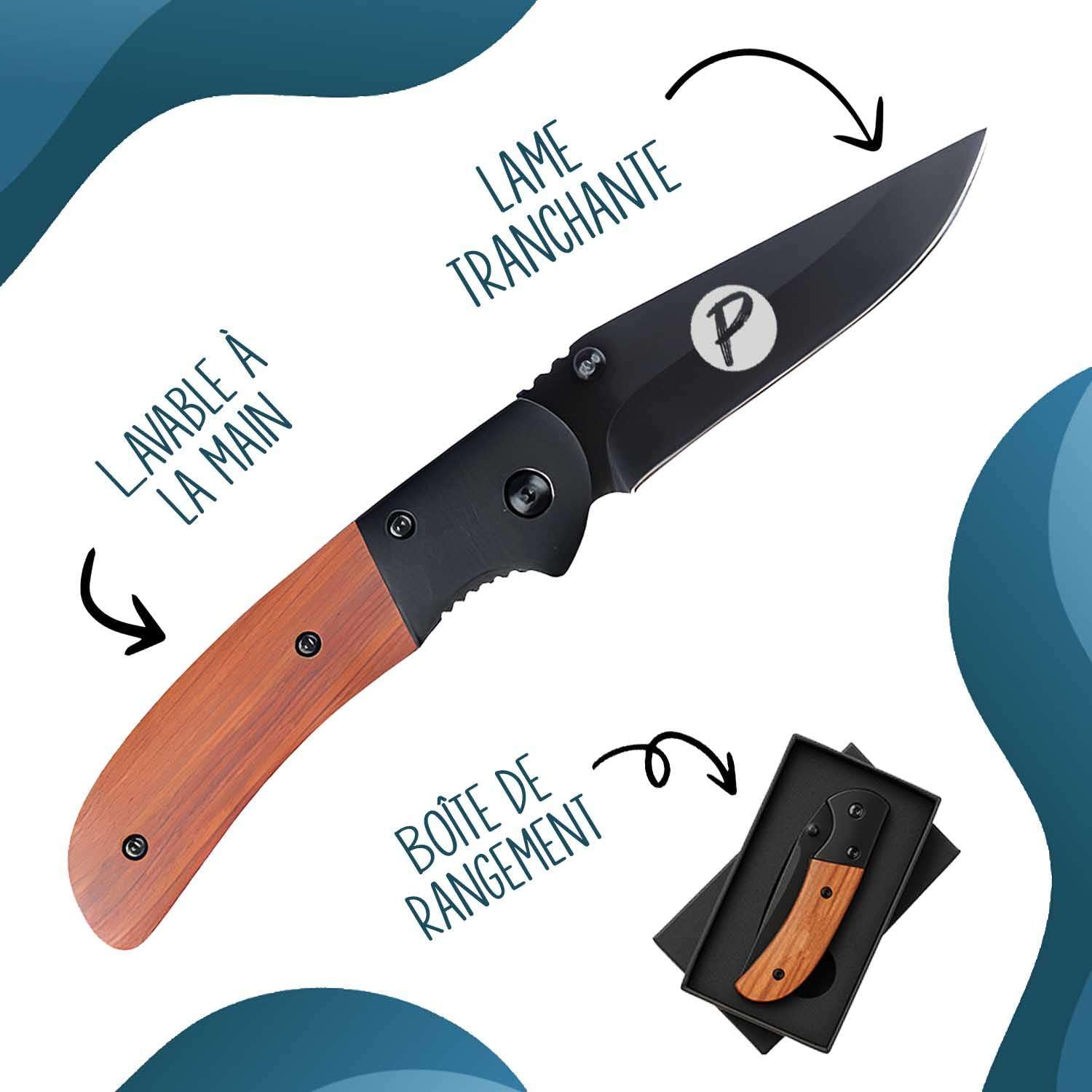 Planetee Couteau Bricoleur Meilleur Papa du monde | Canif | Couteau pliant | Ouvrier Manuel Outils | Boîte de rangement | Idée Cadeau Noël Papa Anniversaire