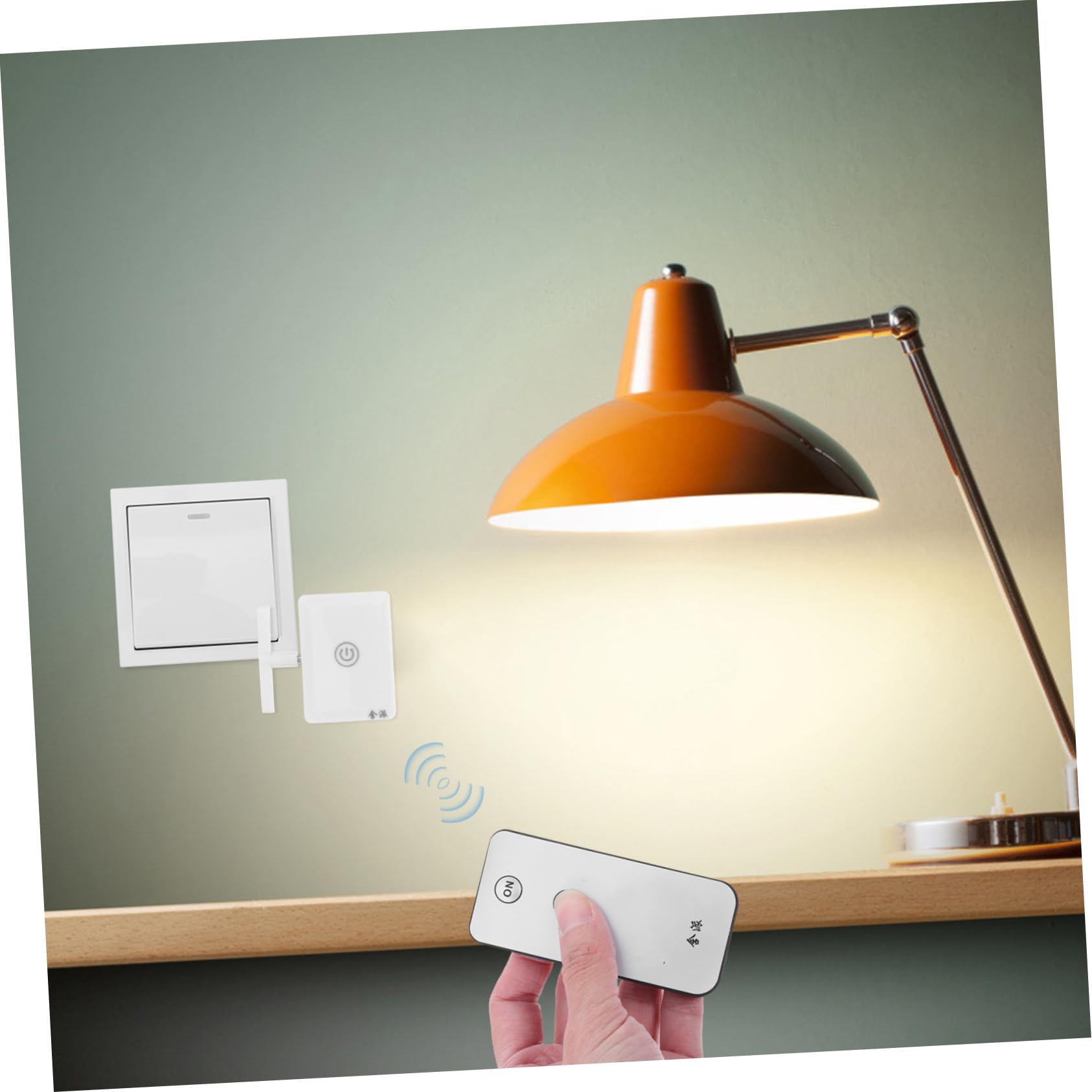 Homoyoyo Interruptor Inalambrico 12v para Lámparas con Control Remoto, 2 Juegos Recargables sin Cable, Abs Blanco, Fácil Carga para Hogar y Centros Comerciales