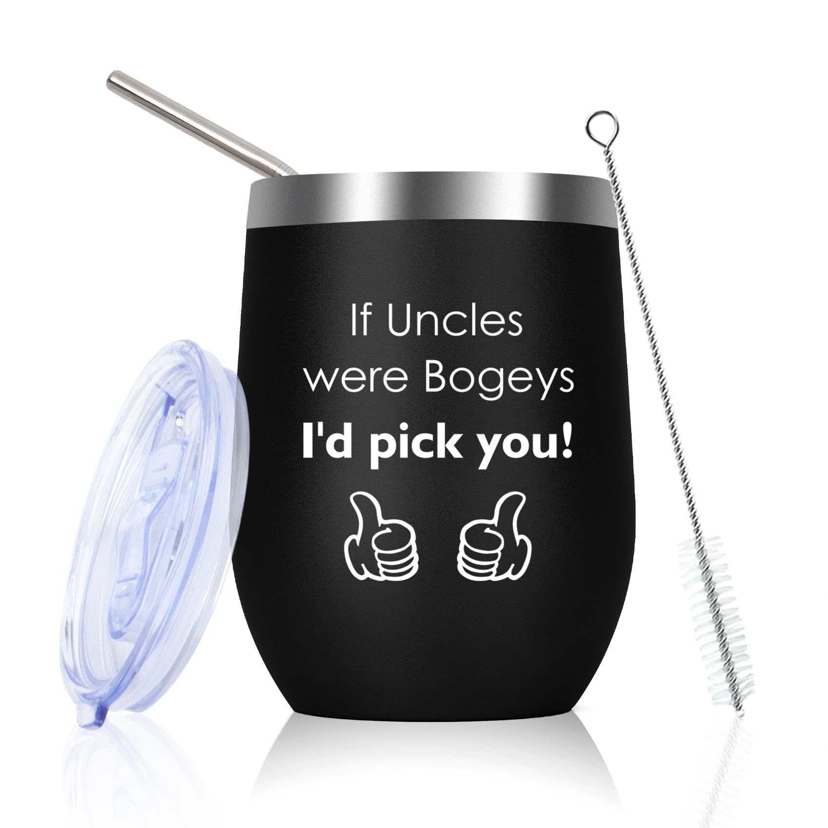 Huaceary Uncle Gifts 12oz Travel Mug Fathers Day Best Uncle Gifts from Nephew Niece Uncles Birthday Gift for Uncles Presents Practical Valentines Christmas Mens Presents for Men Black Coffe Mug