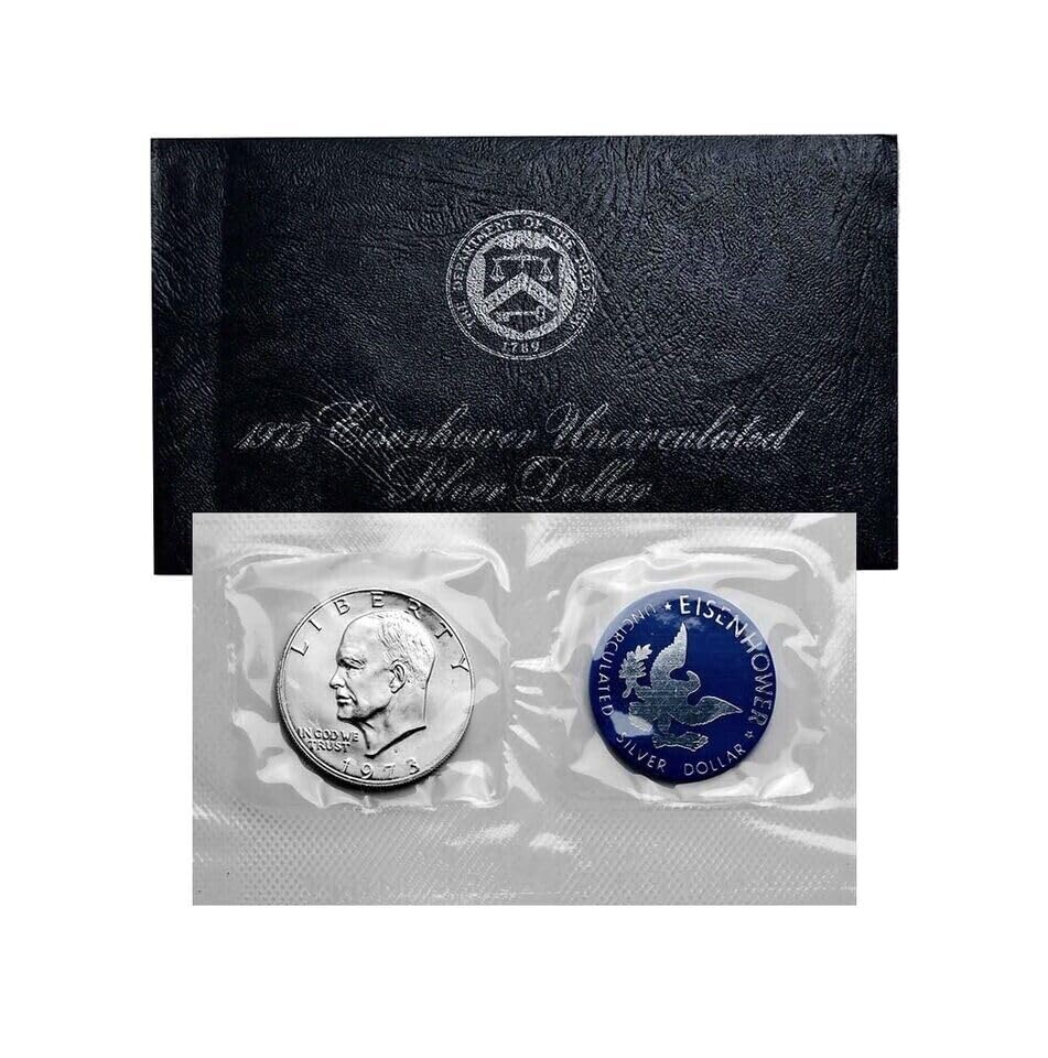 1973 S 1973 S Eisenhower Dollar 40% Silver Gem BU $1 US Mint Mint State