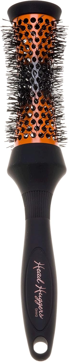 Denman (Kleine) Thermo Ceramic Hourglass Hot Curl Brush – Haarkrulborstel voor föhnen, rechttrekken, gedefinieerde krullen, volume en wortellift – oranje en zwart, (DHH2EORG)