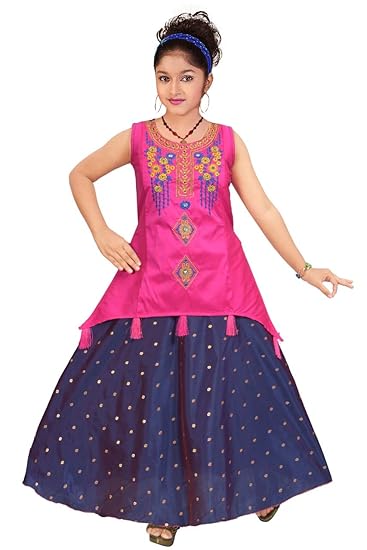 4 YOU Beautiful Computer Embroidery Maxi Frock Dress for Girls