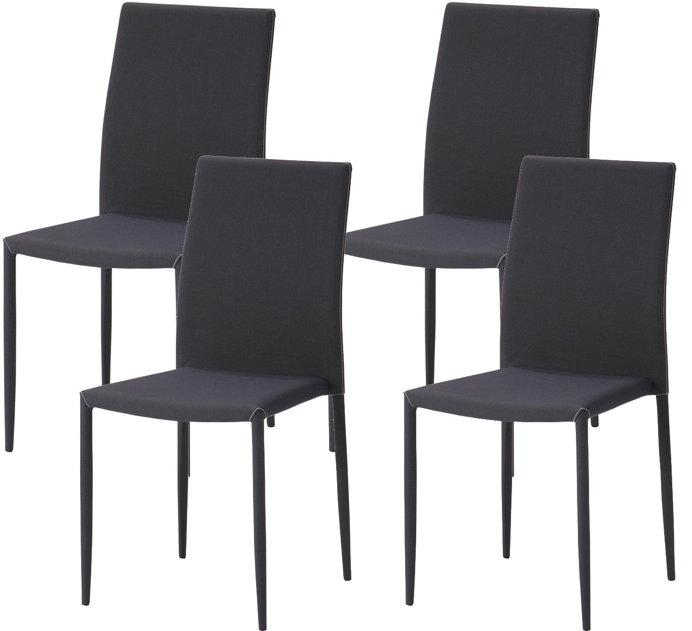 あずま工芸 ダイニングチェア スタッキング可能 ブラック〔4脚入〕 TDC