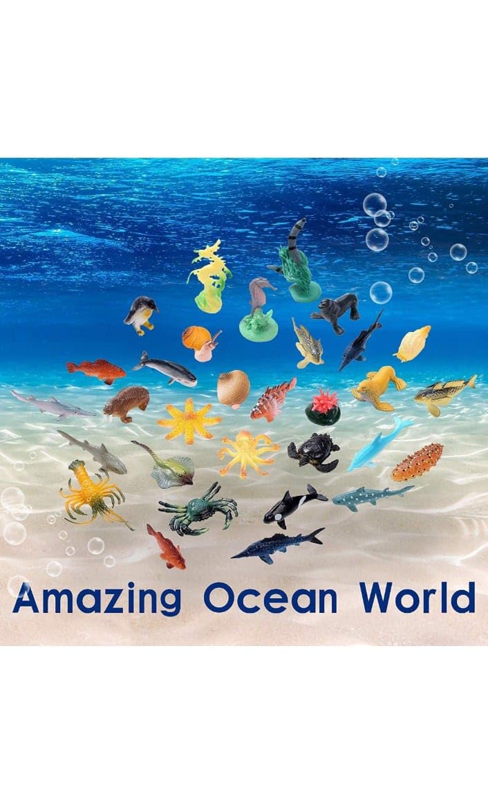 Kids Animal Toy Sets - Sea & Wild Animals -6 Kids Animal Toy Sets - Sea & Wild Animals -6