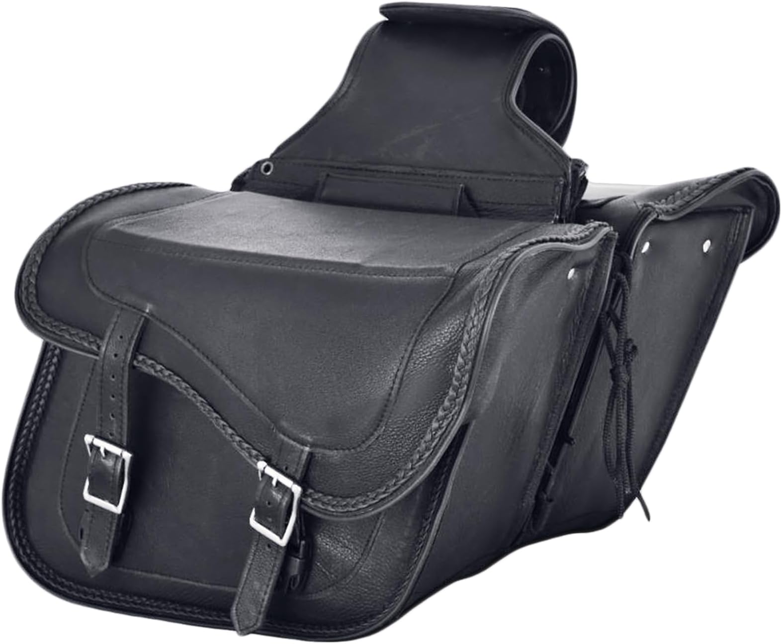 Dream Apparel Naked Cowhide Leather Motorcycle Saddle Bags