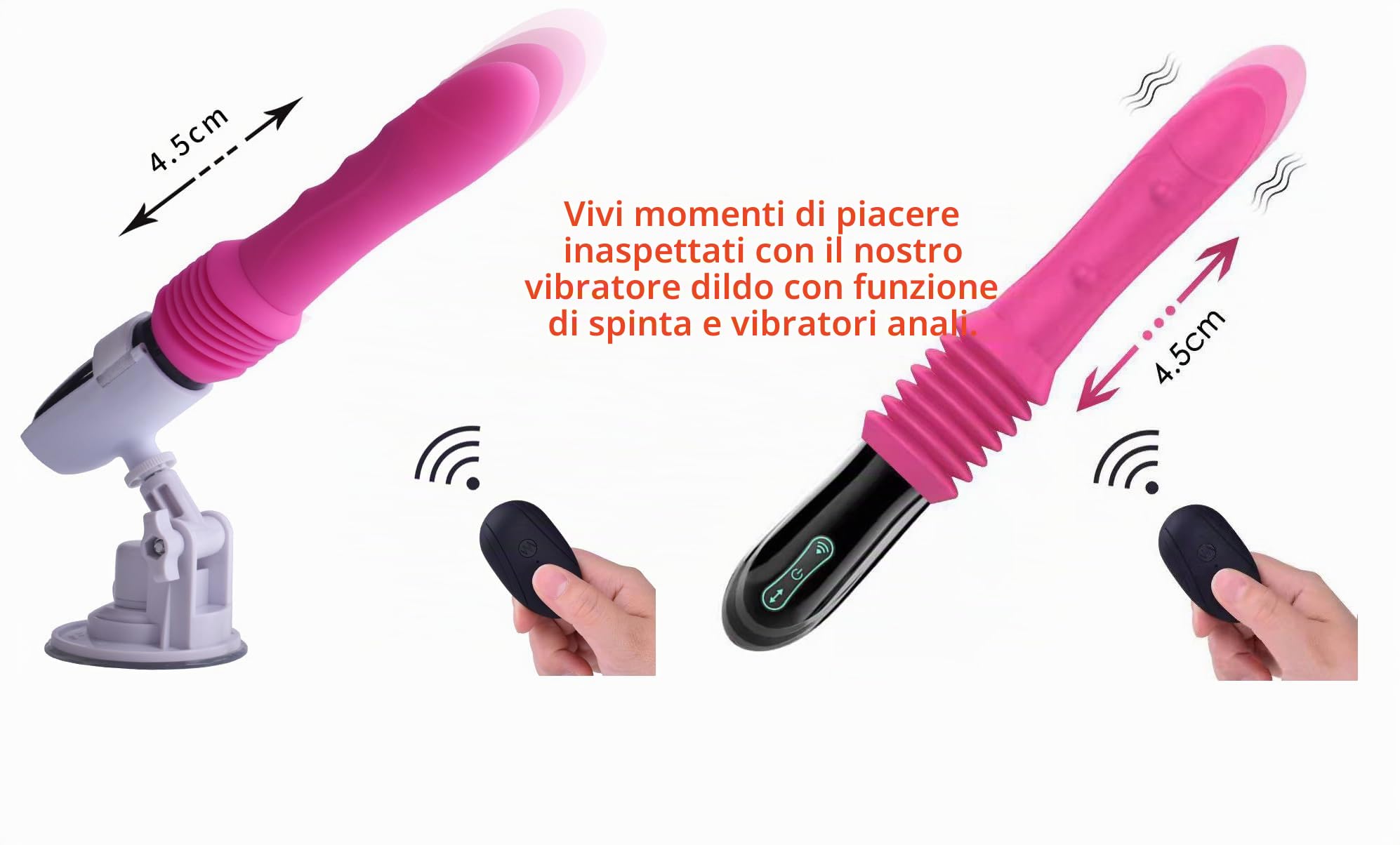 Macchina del sesso con dildo, vibratore da donna con funzione antiurto, 10 modalità di vibrazione, 3 modalità telescopiche, giocattolo sessuale per coppie e donne