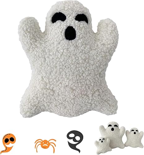 Almohada de fantasma, bonita almohada con forma de fantasma de fantasma, almohada decorativa de fantasma, almohadas espeluznantes, animal de peluche
