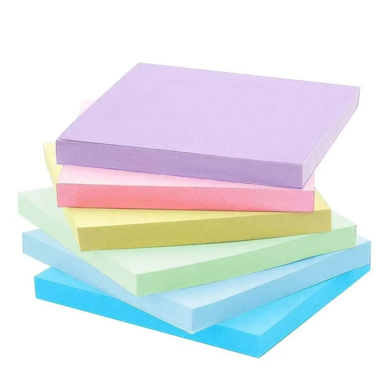 Lot de 36 blocs de notes adhésifs pour fournitures de papeterie et accessoires de bureau (6 couleurs A)