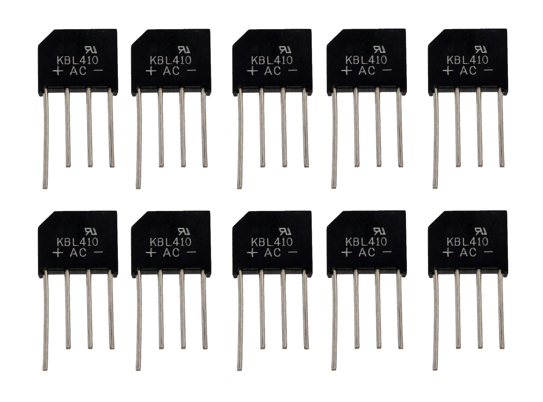 Steko 10 Pieces - KBL410 4 Amp 1000V Bridge Rectifier Diode Single Phase, 4 PIN, Through Hole Bridge Rectifier-image-20