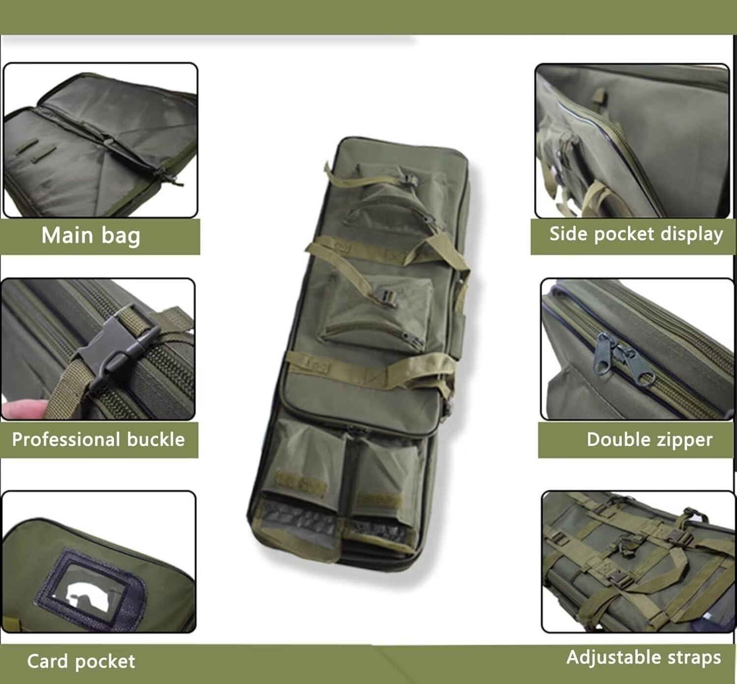Generico Fucile Borsa Tattica, Borsa Porta Armi Poligono, Custodia Morbida Fodero Porta Fucili Imbottito, Zaino Fucile Caccia, Canna da Pesca Borsa, Borsa Tattica Militare Camouflage