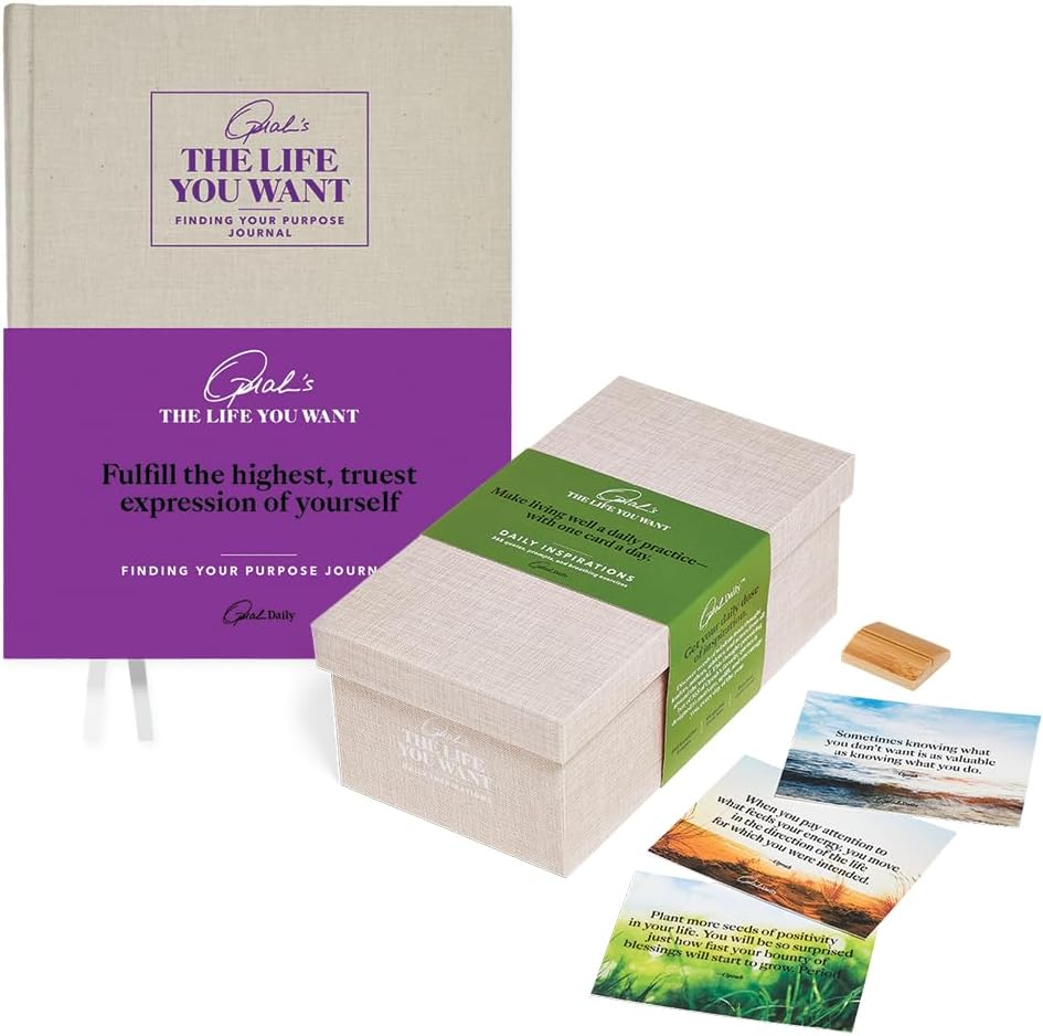 Oprah's The Life You Want Finding Your Purpose Journal and Daily Inspiration Cards Bundle!