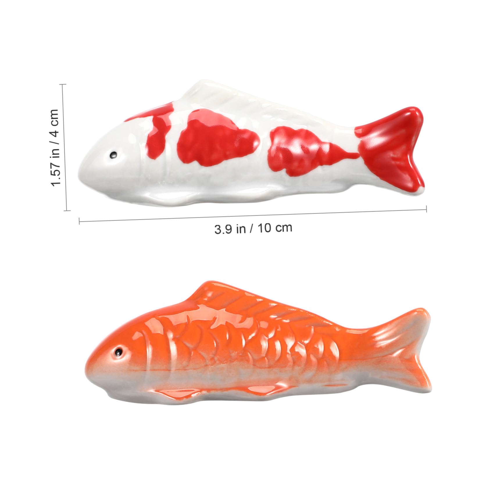 HEMOTON 10 Set Ornamenti di Pesce Sottomarino Roccioso Dell'acquario Assortito Mestiere Decorazione di Pesci Galleggianti per La Casa Acqua Dolce Pescare Oh Ceramica Arancia 2 Pezzi*10