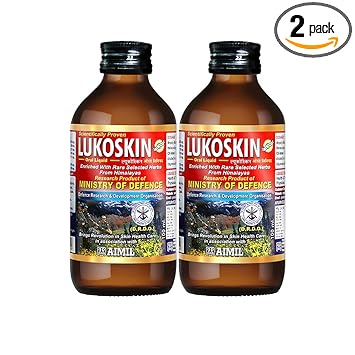 AIMIL Lukoskin Oral Liquid - 100 ml (Pack of 2), Brown