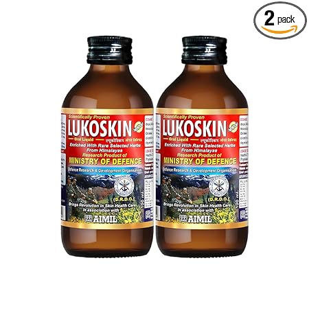 AIMIL Lukoskin Oral Liquid - 100 ml (Pack of 2), Brown