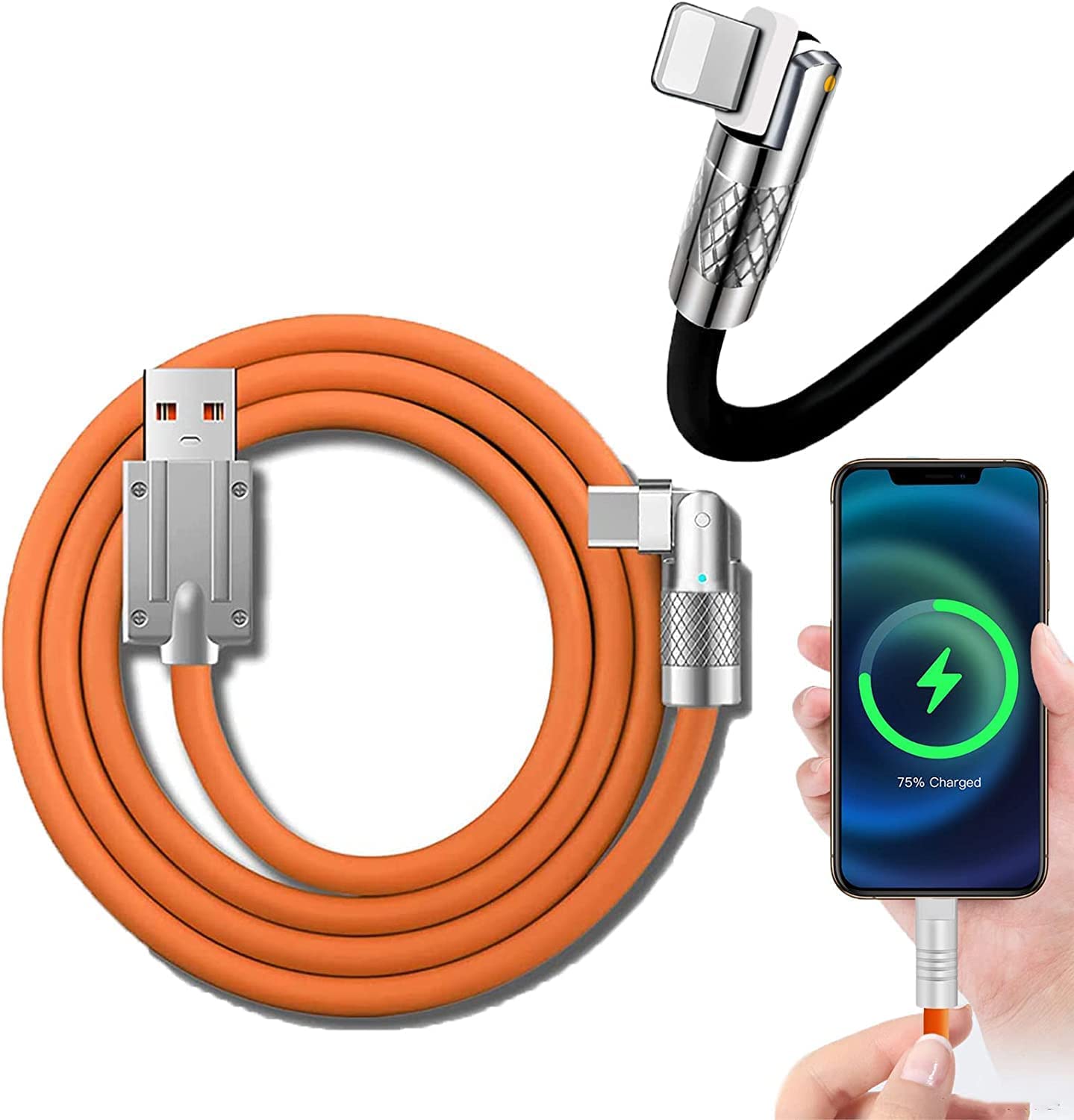 AADCART Android charger cable 180° Rotating Fast Charging Data Cable 1.2 MTR Silicone Data Cables Flexible Rotary Connector Cable Charging Cord with LED Indicator USB to Type C (B0CV9Q9BHV) Amazon Price History, Amazon Price Tracker
