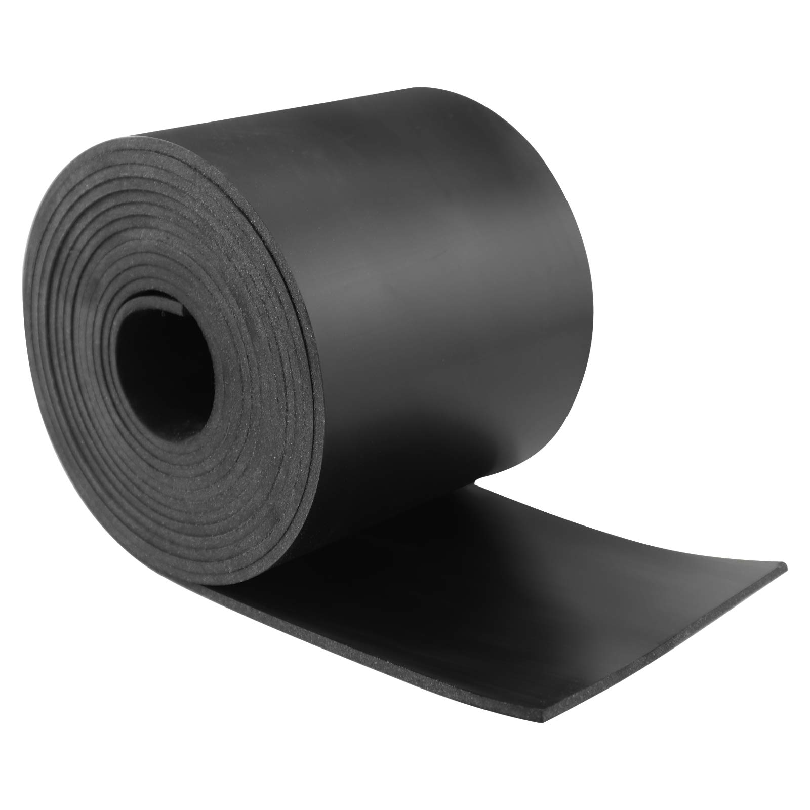 VUAOHIYNeoprene Rubber Strips Solid Rubber Rolls Neoprene Solid Rubber Sheet for DIY Gasket, Warehouse, Pads, Seals, Weather Stripping, Crafts, Flooring, Supports (4In x 1/8In x 10Ft)