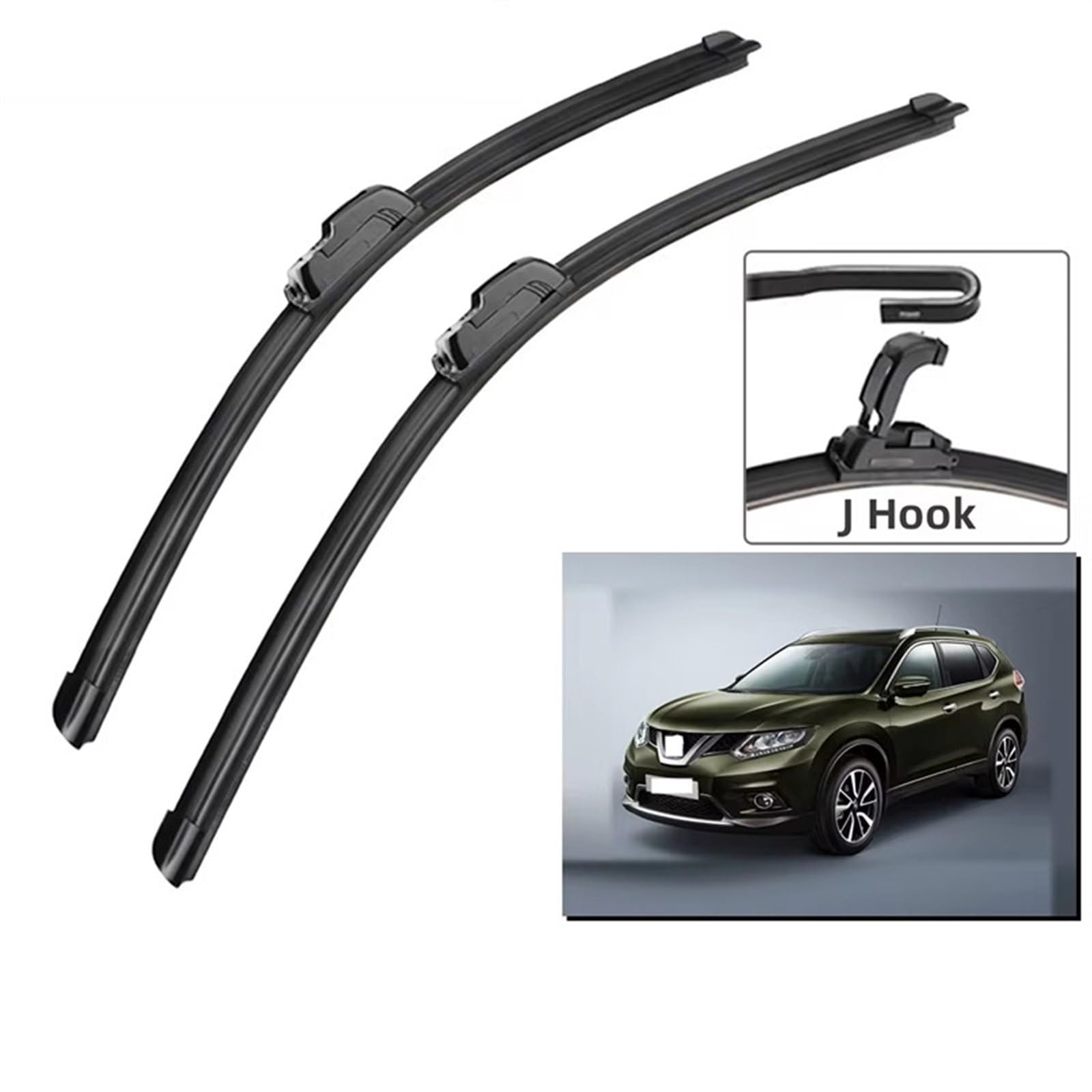 Spazzola Tergicristallo Compatibile con Nissan per X Trail T32 2014 2015 2016 2017 2018 2019 Accessori per Auto Spazzole Tergicristallo Anteriori Ganci UJ 26" + 17"