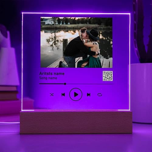 Miniatura 4 de Spotify de música personalizada en placa acrílica, placa personalizada de acrílico con tu canción y foto favoritas, placa acrílica con patas de