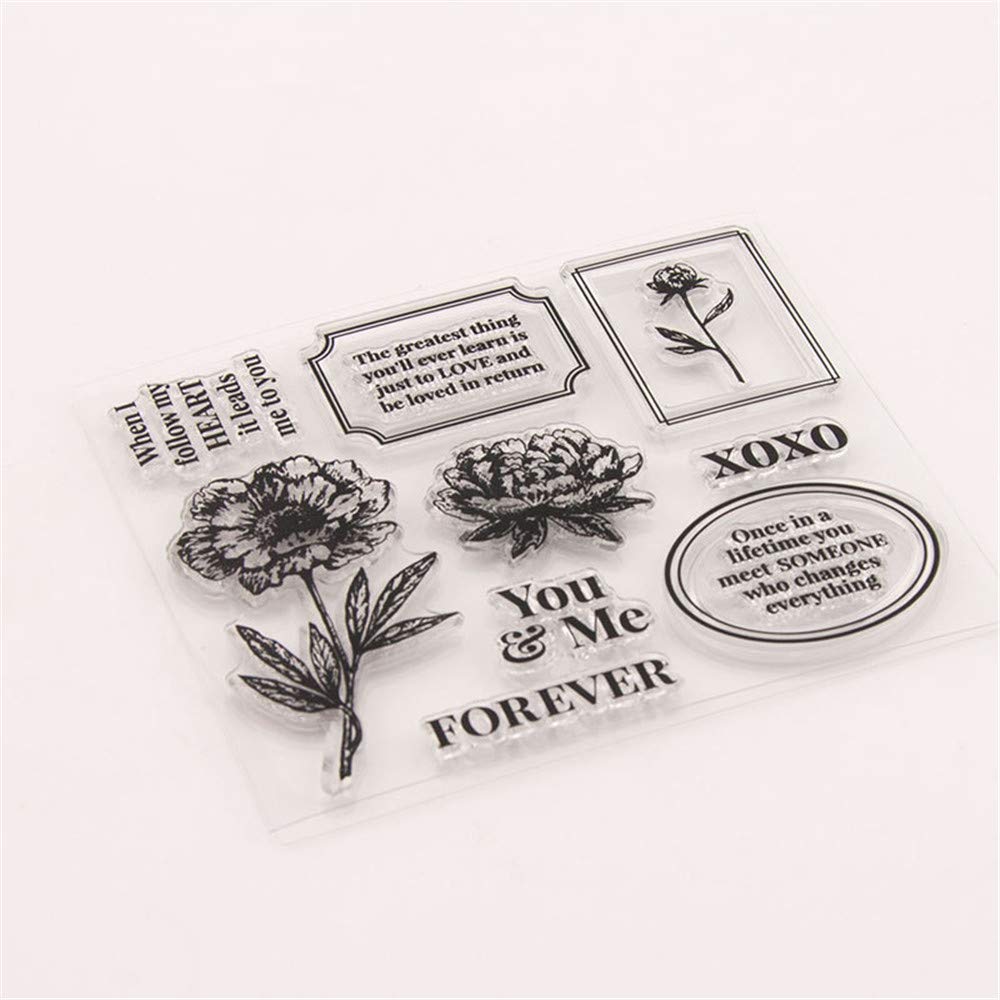 XinYiC foglio di sigillo in silicone trasparente – motivo a punto croce per goffratura, timbro trasparente per fai da te, scrapbooking, album fotografici, taccuini, biglietti, 1 pc – #B