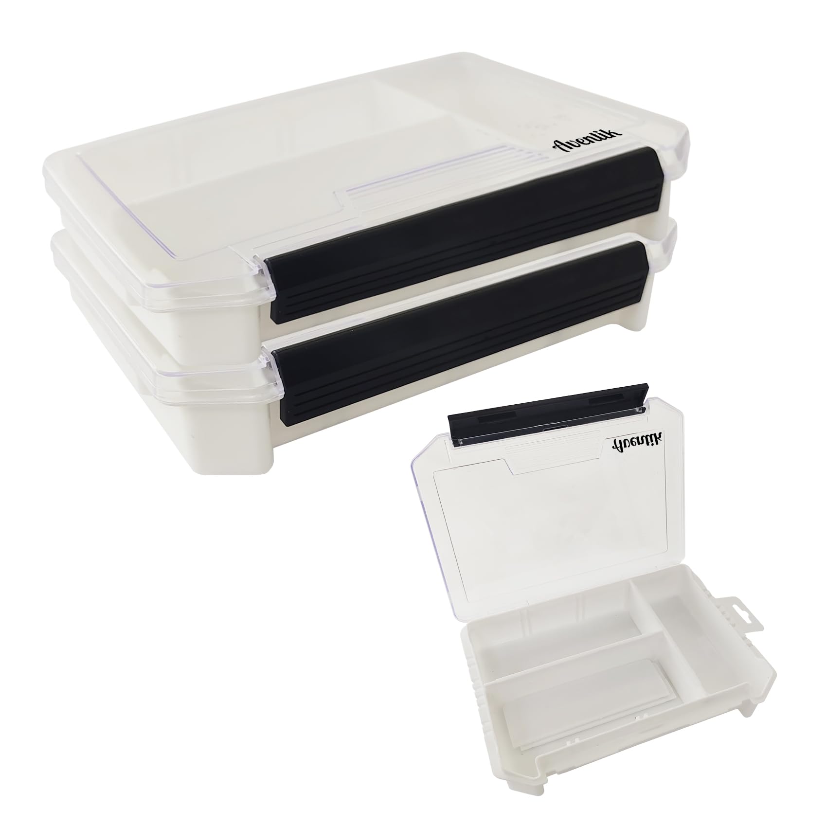 2PACK-Aventik Fly Box Portable Jig Head Storage Crappie Bass Lure Case Jig Storage Fishing Tackle Box(White) : Sports & Outdoors