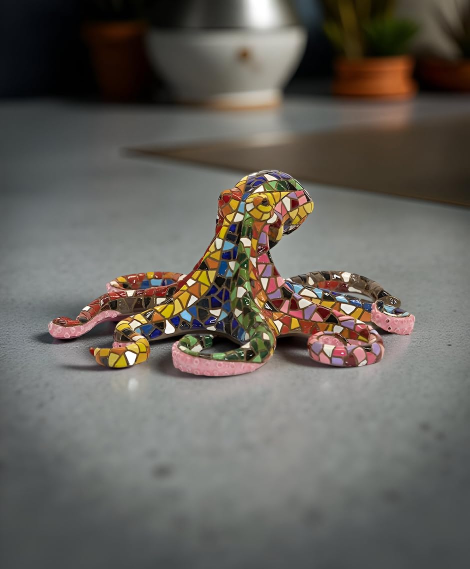 Genérico Barcino Designs Classic Collection Mosaik Oktopus-Figur, 25 cm