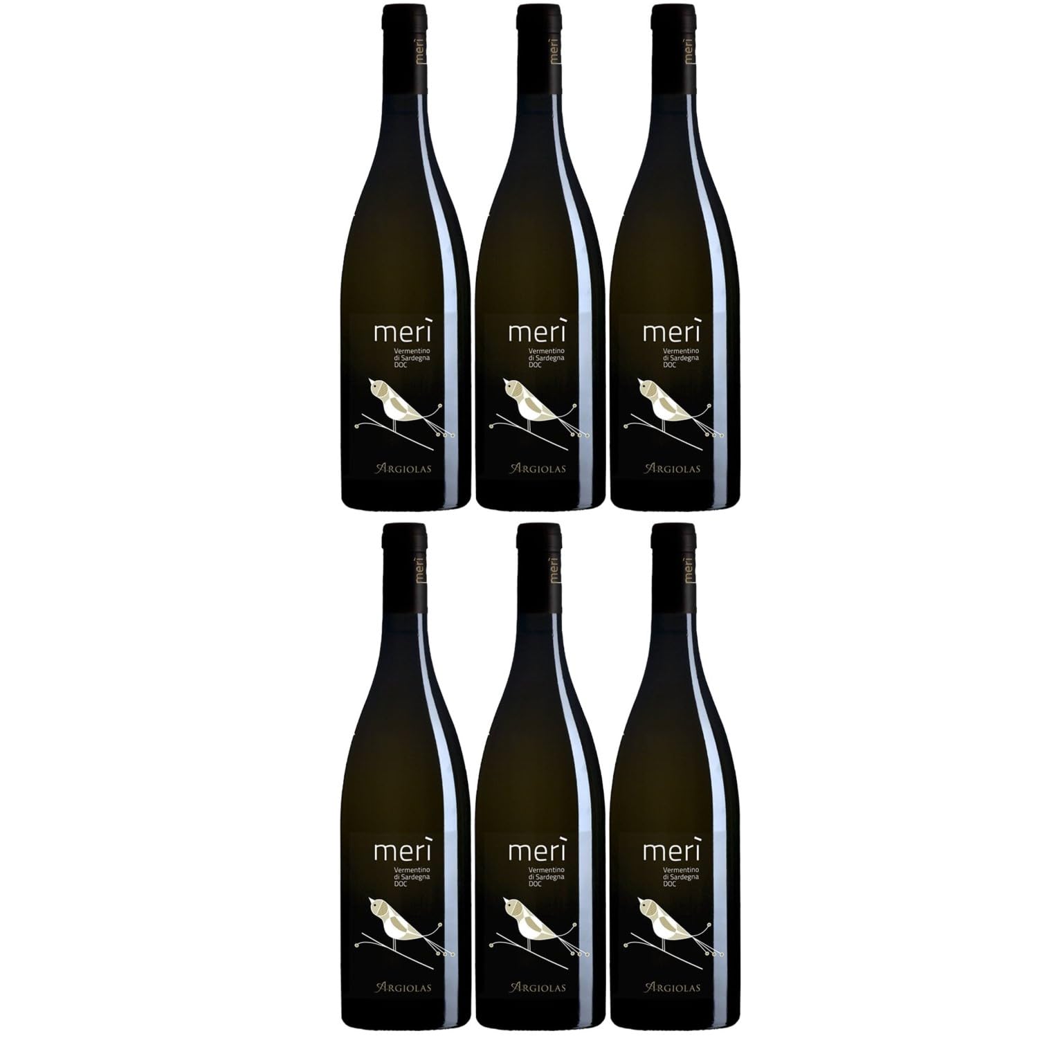Argiolas Meri Vermentino Di Sardegna Weißwein weiß Sardinien Italien inkl. FeinWert E-Book (6 x 0,75l)