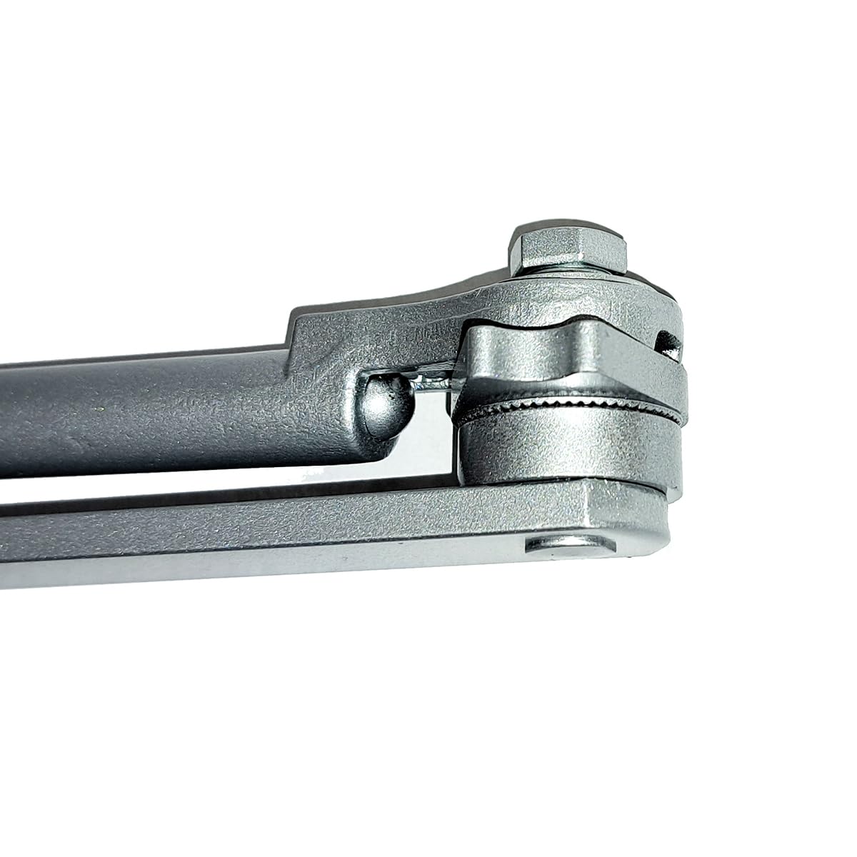 CISA Serie 604 - Cierrapuertas con cremallera con parada 16047103097 - Cierrapuertas con velocidad de cierre ajustable - Acabado gris aluminio - Para puertas máx. 80 kg