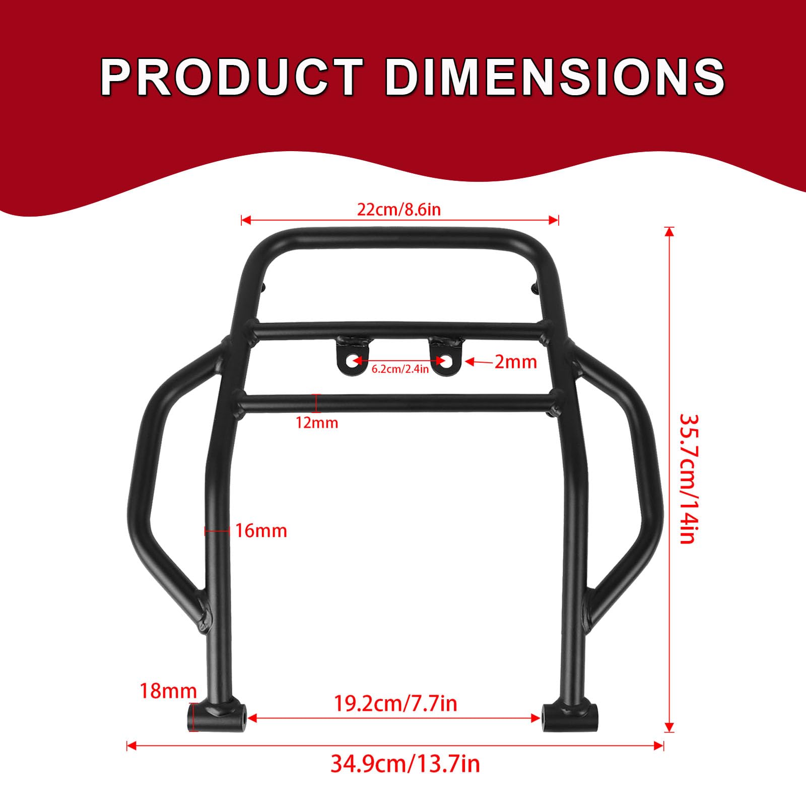 Amazon.com: WORLDMOTOP Rear Luggage Rack Luggage Shelf Replacement