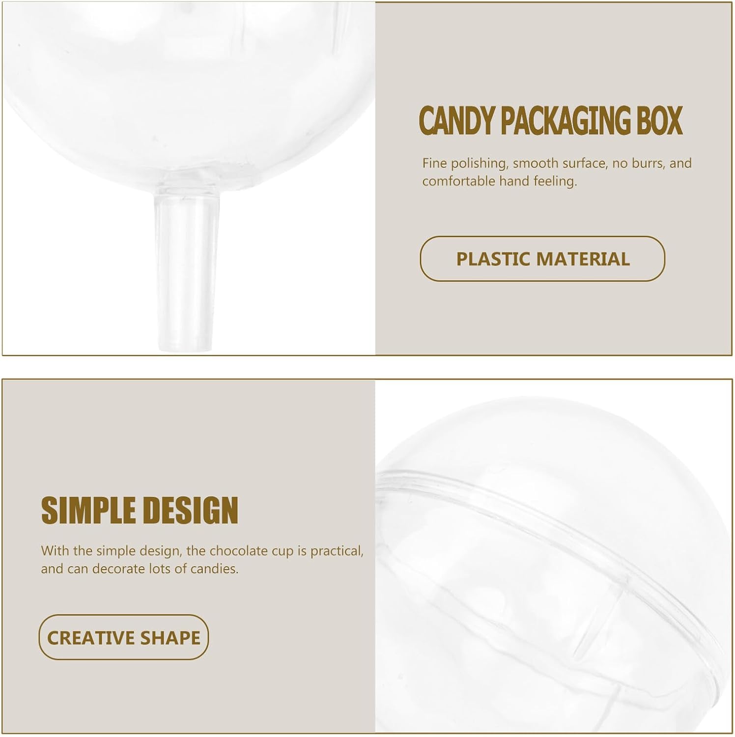 Alipis Chocolate Truffle Holder Candy Packaging Case round Plastic Candy Boxes for Bouquet Flower Wrapping 100 Pieces Set