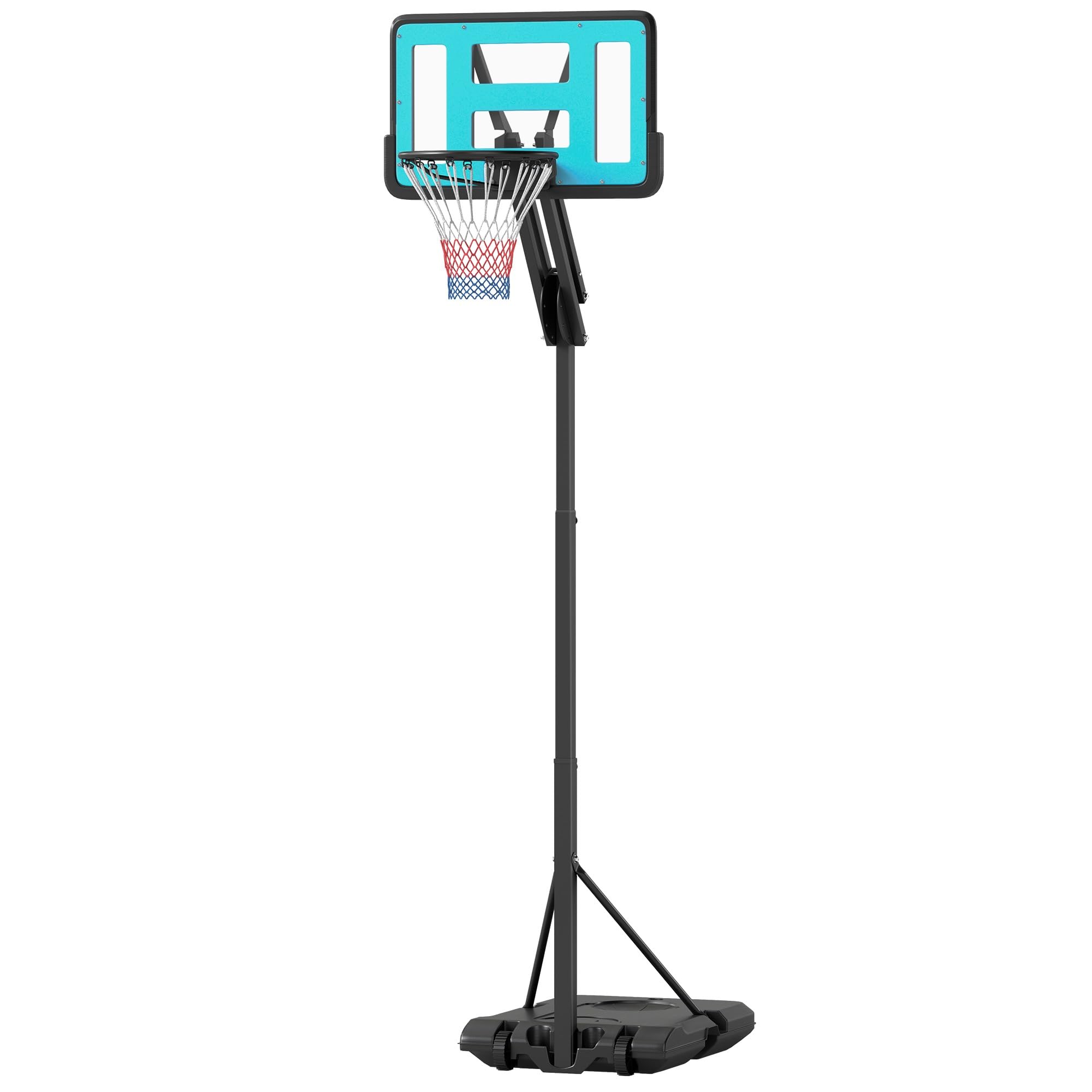 SPORTNOW Canasta de Baloncesto para Exterior Altura Ajustable 146-236 cm