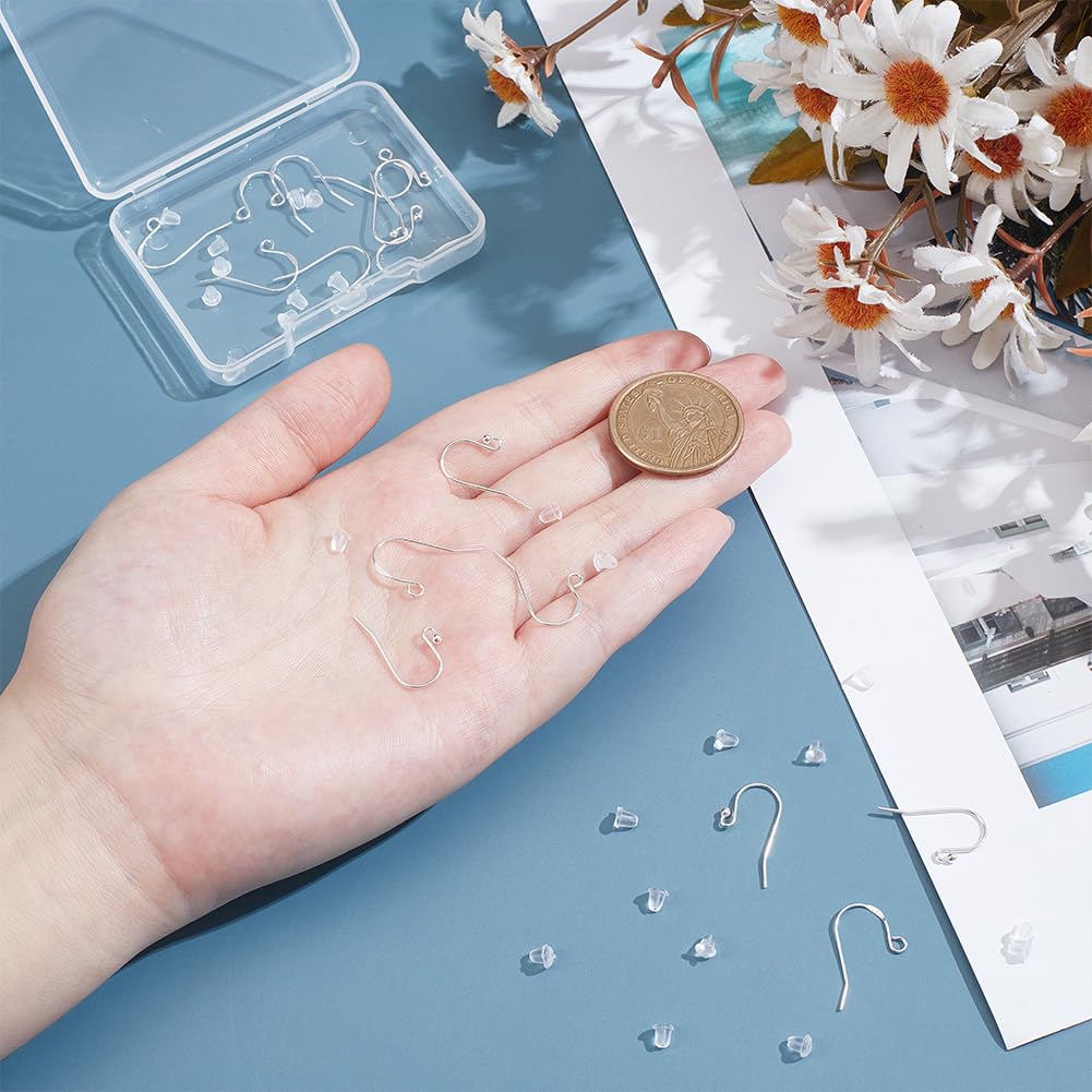 16 Stück Französische Ohrringhaken 2 Stile 925 Sterlingsilber Kugel Punkt Ohrhaken Mit Schlaufe 20 Stück Ohrhaken Ohrhaken Verschlüsse