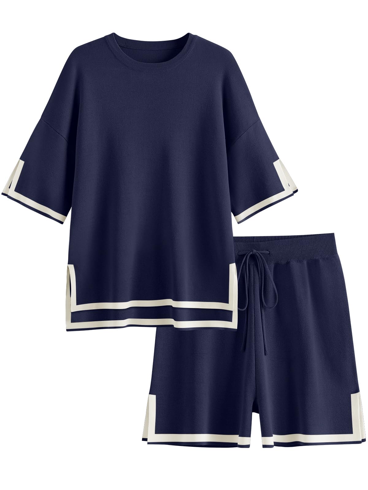 LILLUSORY 2 Piece Sets for Women Summer 2026 Two Piece Matching Lounge Sets Short Casual Outfits Cute Vacation Clothes